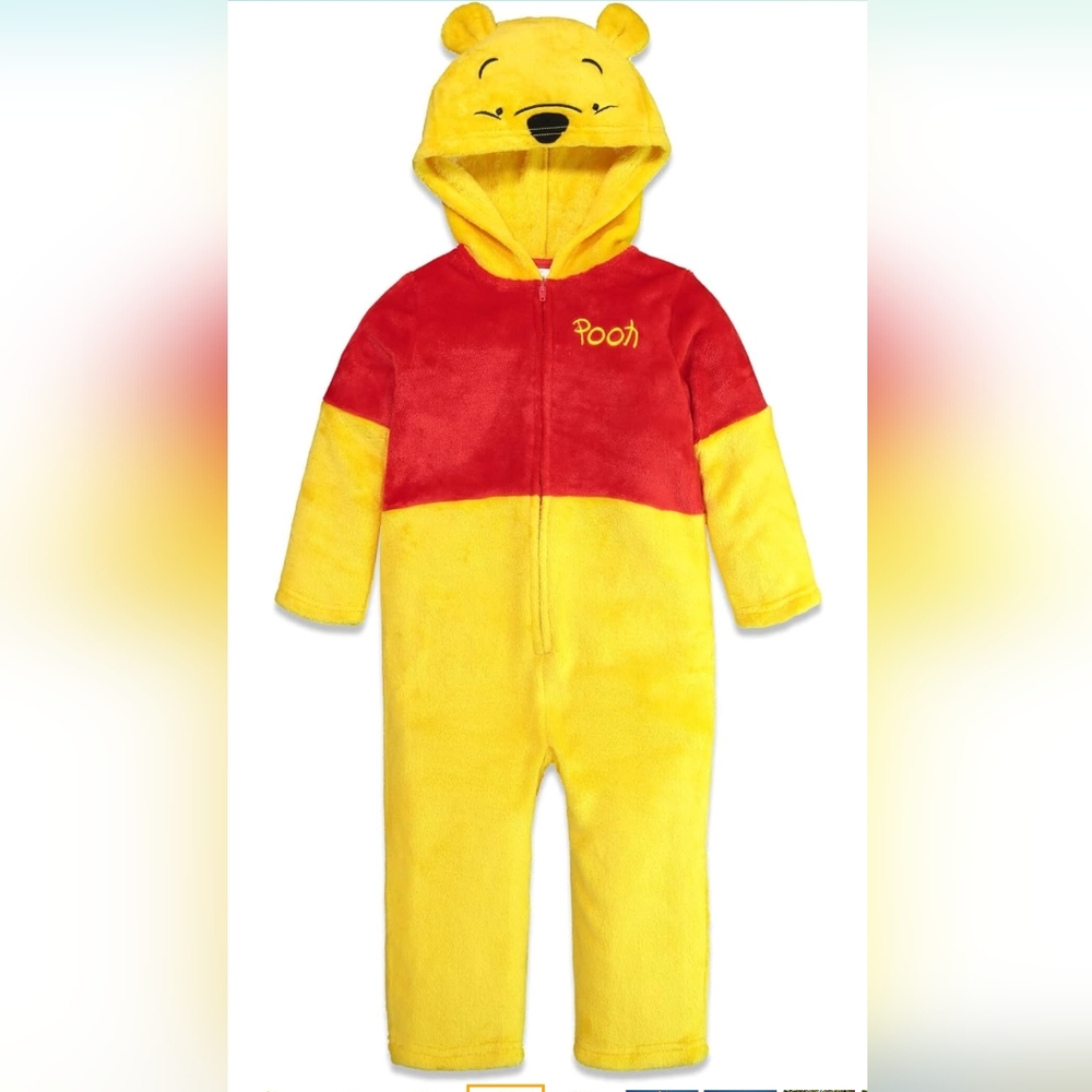 Disney Winnie The Pooh Toddler Costume Size 5T with handmade Hunny pot prop